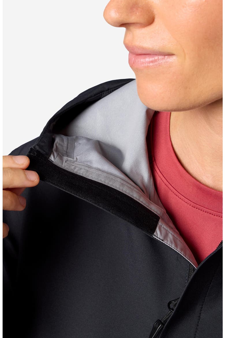 Waterproof Hooded Jacket, Alternate, color, BLACK