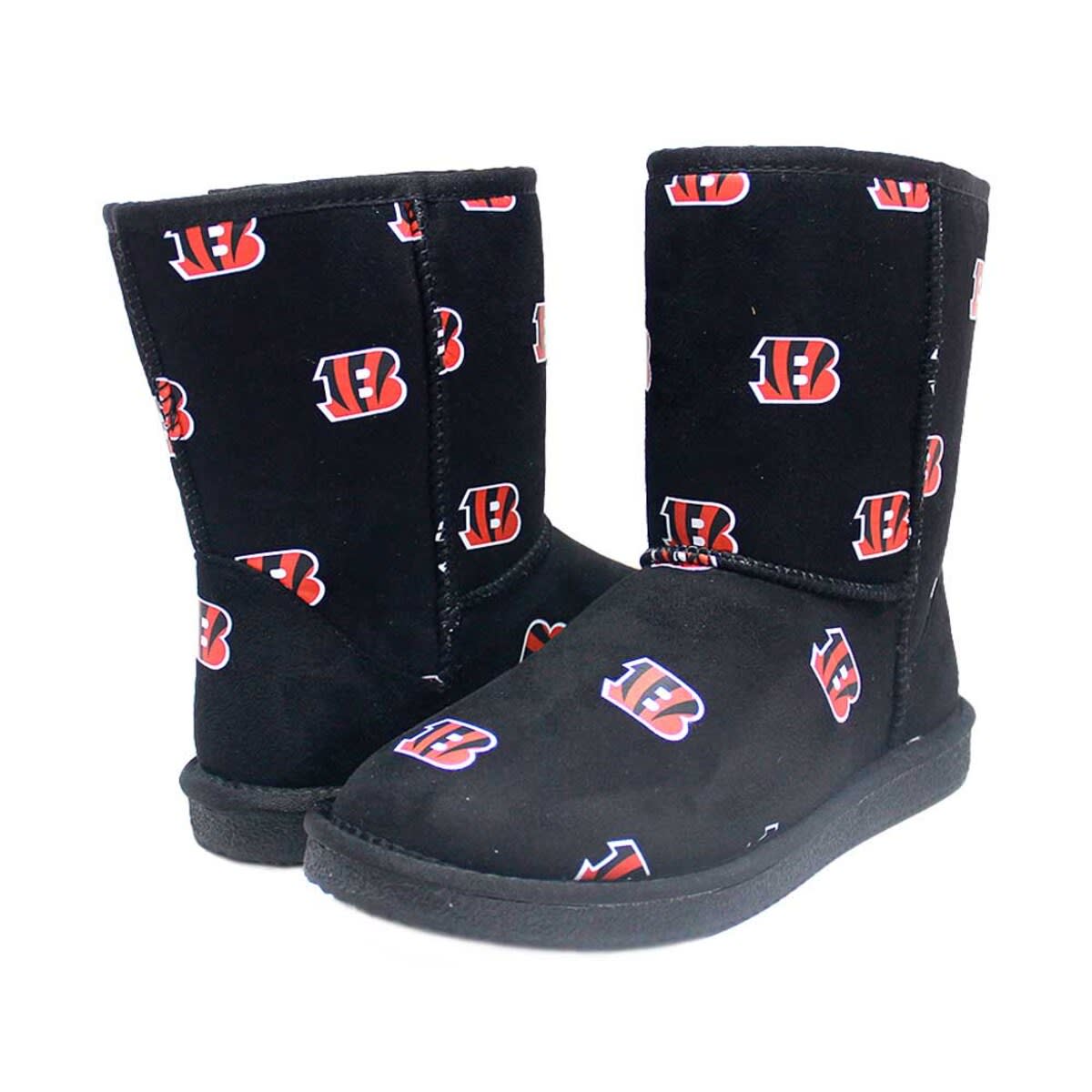 CUCE Women's Cuce Black Cincinnati Bengals Allover Logo Boots, Main, color, 