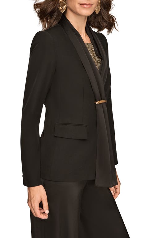 Donna Karan New York Mixed Media Jacket In Black
