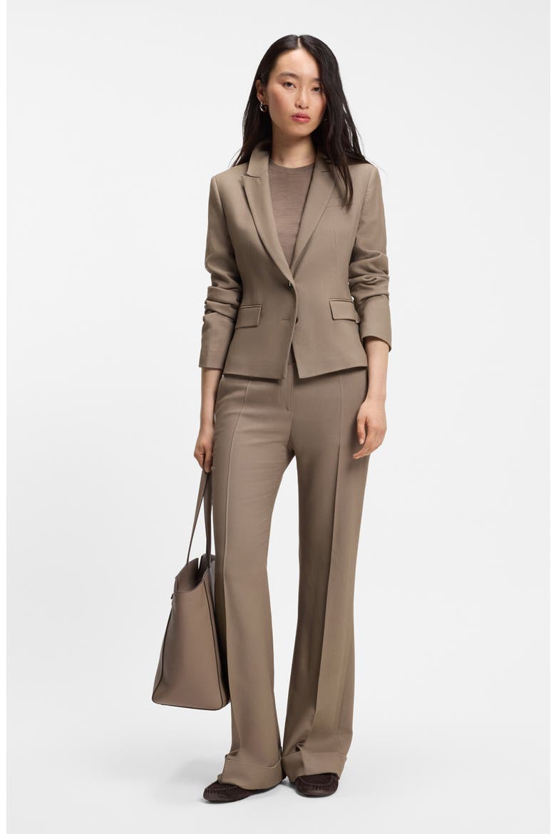 Jia Single Button Blazer, Alternate, color, WALNUT