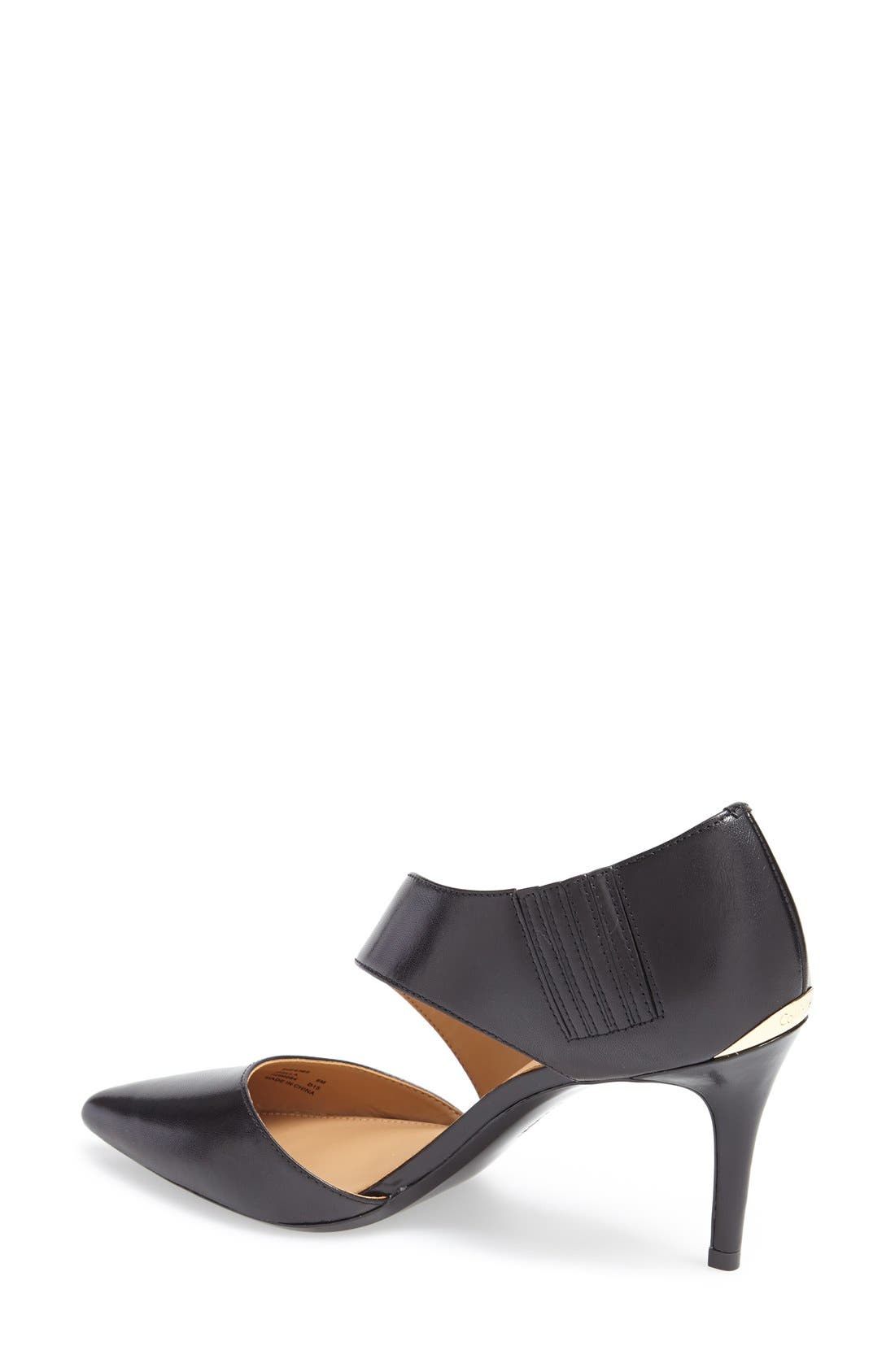 Calvin Klein 'Gella' Pointy Toe Pump, Alternate, color, Black