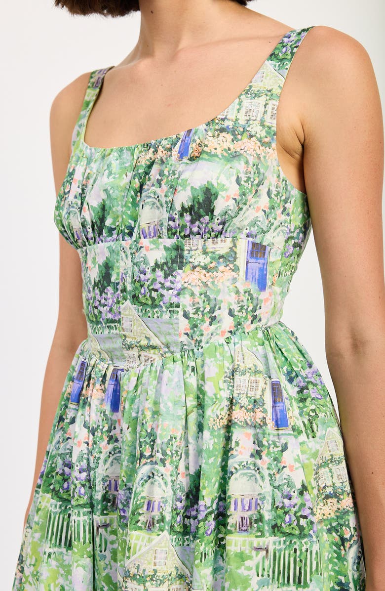 En Saison Molly Corset Cotton Midi Sundress, Alternate, color, 