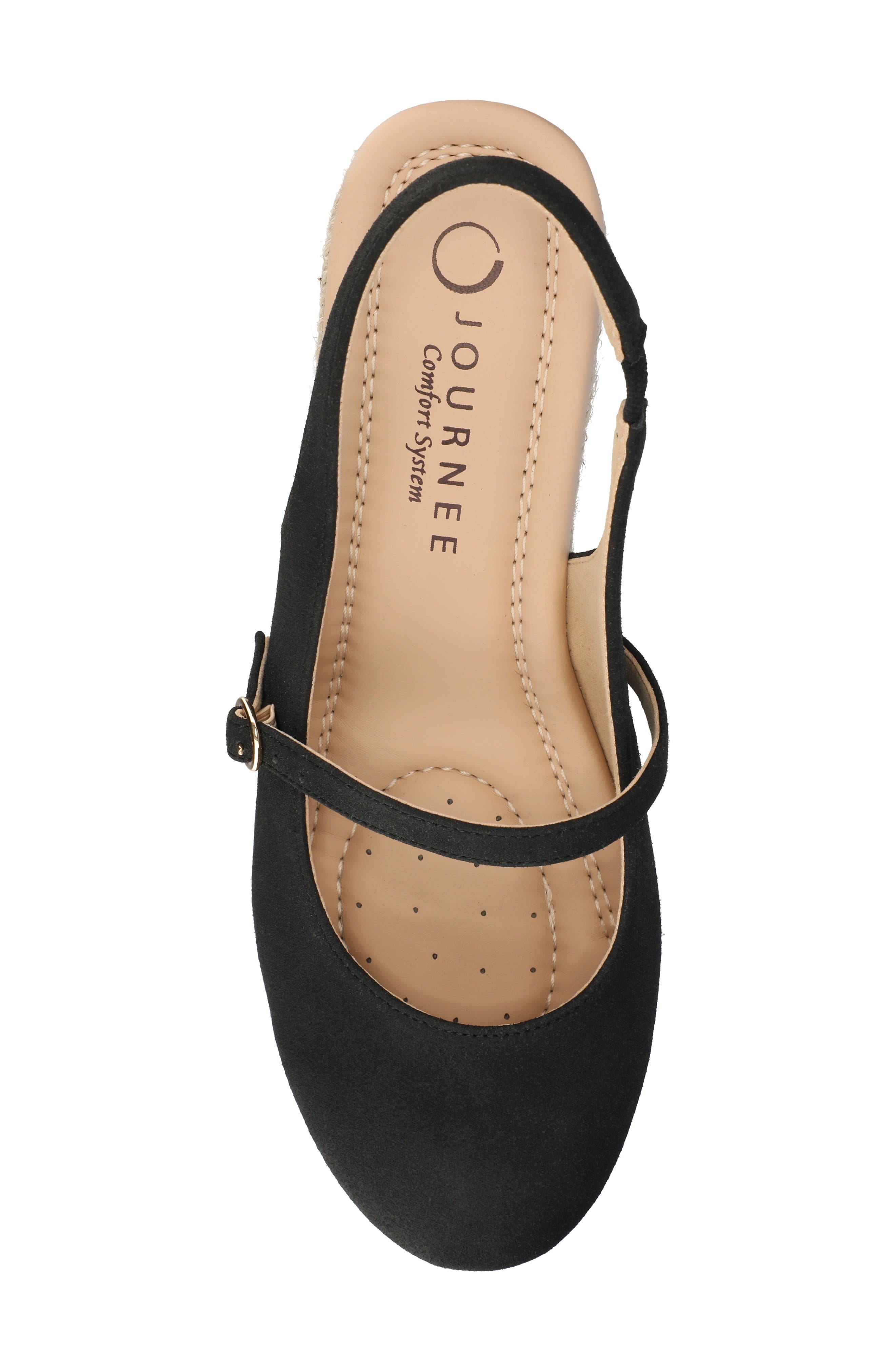 Journee Collection Asmyna Wedge Espadrille Pump, Alternate, color, Black