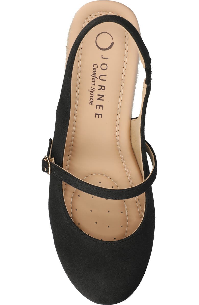 Journee Collection Asmyna Wedge Espadrille Pump, Alternate, color, Black