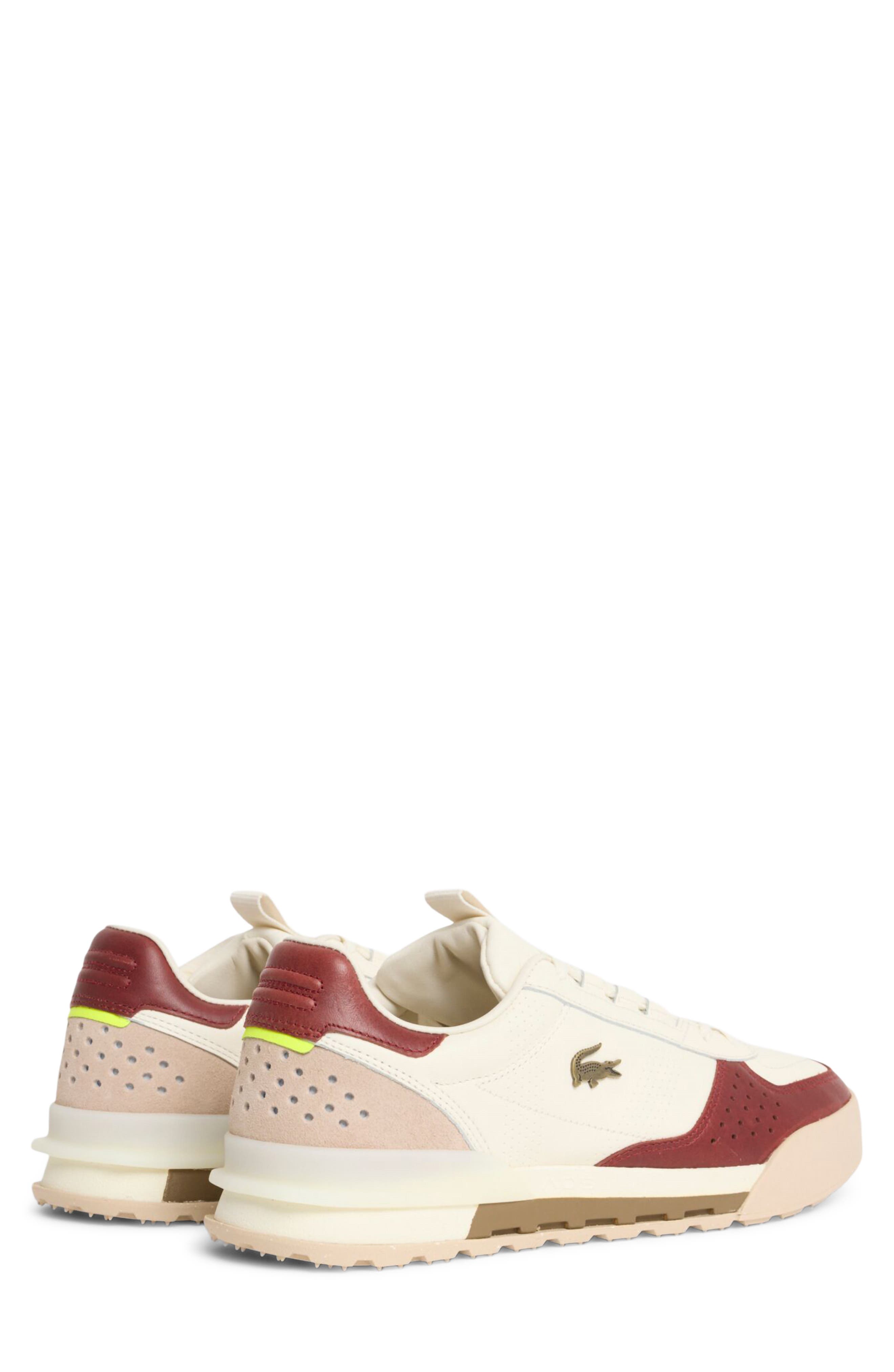 Lacoste Slam Break Court Sneaker, Alternate, color, Off White/ Orange