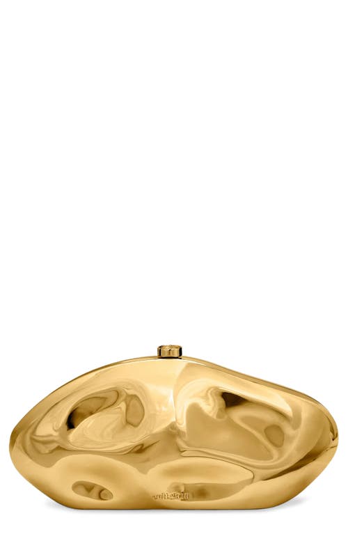Cult Gaia The Caldera Acrylic Clutch In Gold
