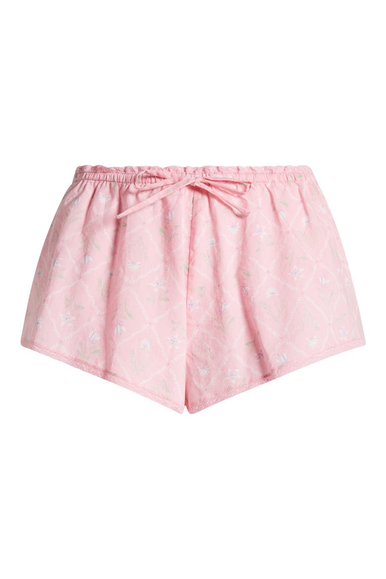 Lace Trim Shorts, Alternate, color, GEORGIA PEACH FLORAL