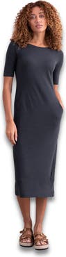 Celtic & Co. Linen Cotton Blend Button Back Dress