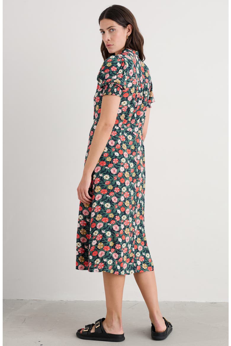 Bridget Print A-Line Shirtdress, Alternate, color, WINDING PETUNIAS GROVE