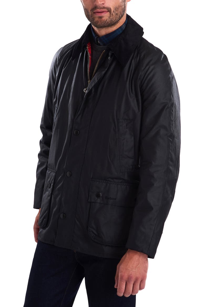 Ashby Waxed Cotton Jacket, Alternate, color, BLACK