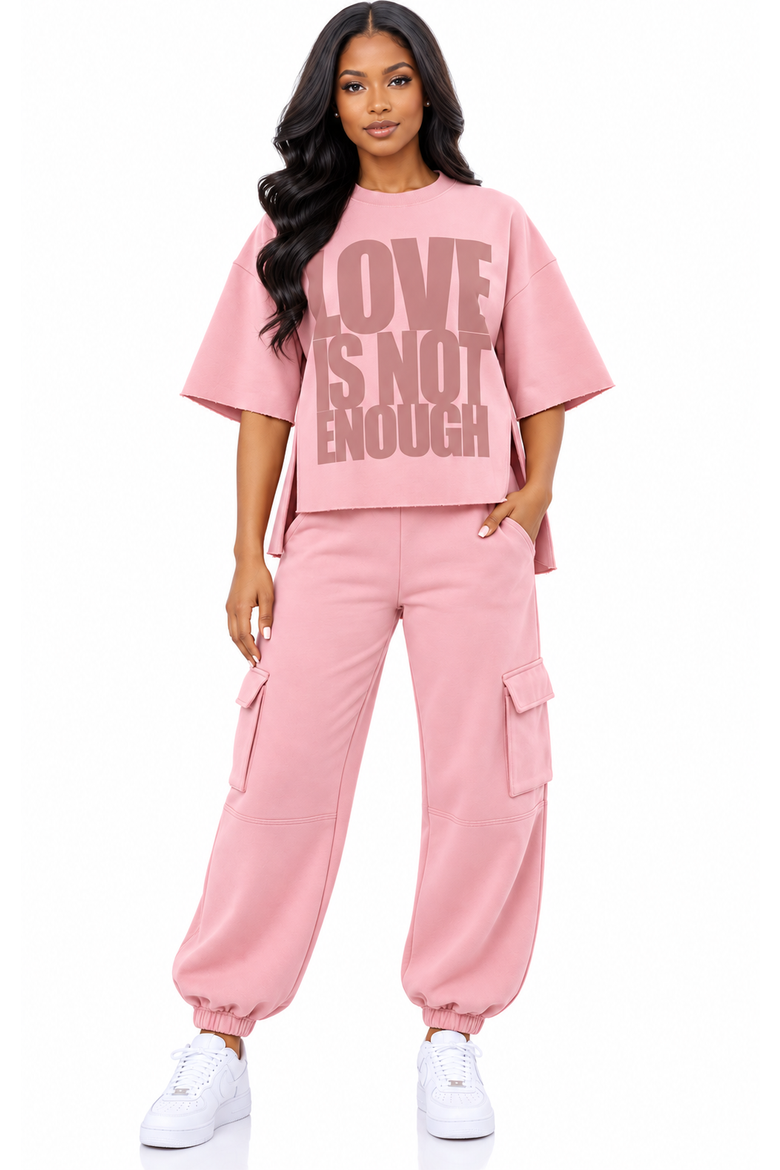 Love Is Not Enough Split Sweatshirt, Alternate, color, MAUVE