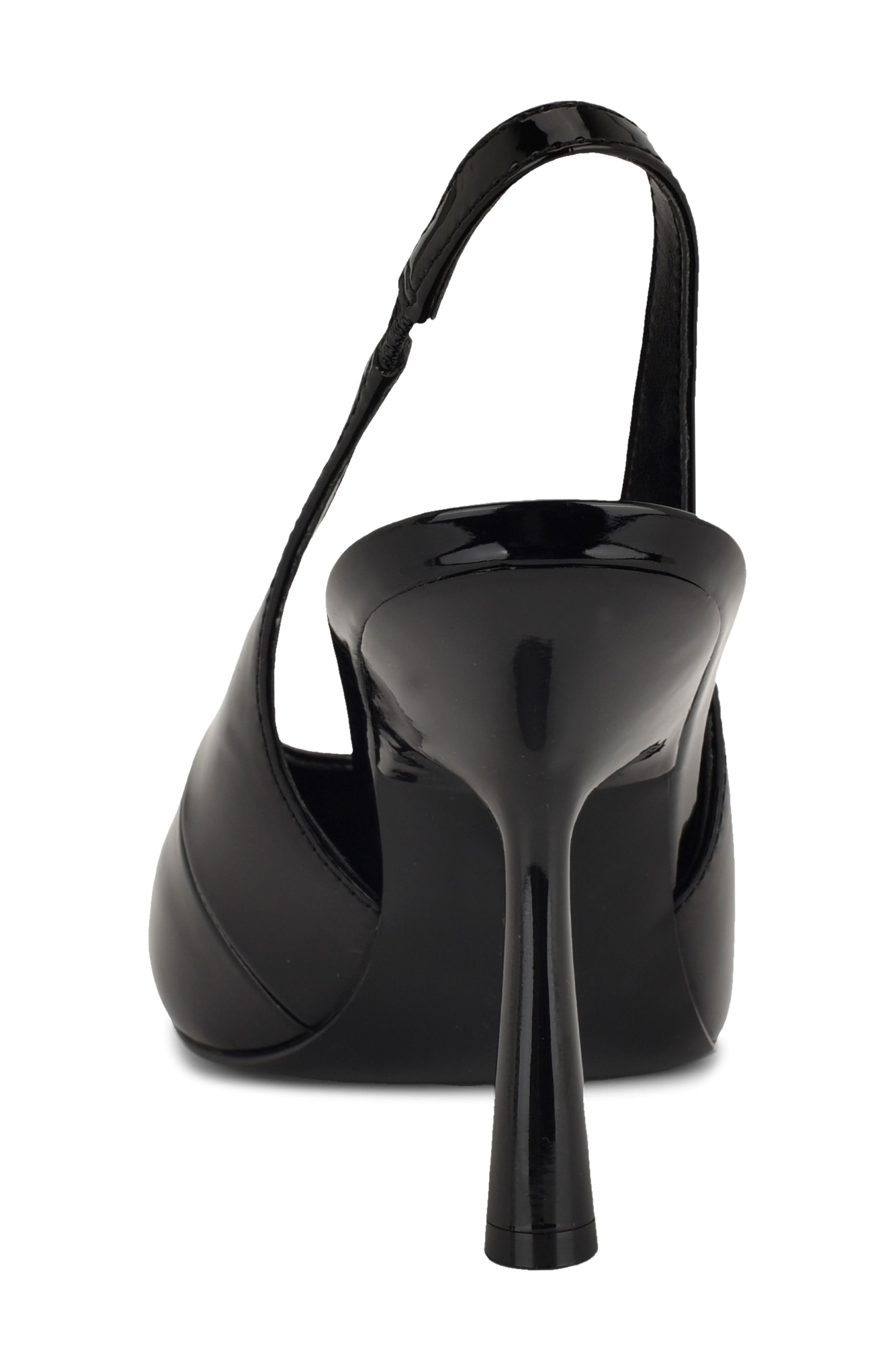 Nine West Kates Slingback Pointed Toe Pump, Alternate, color, Black