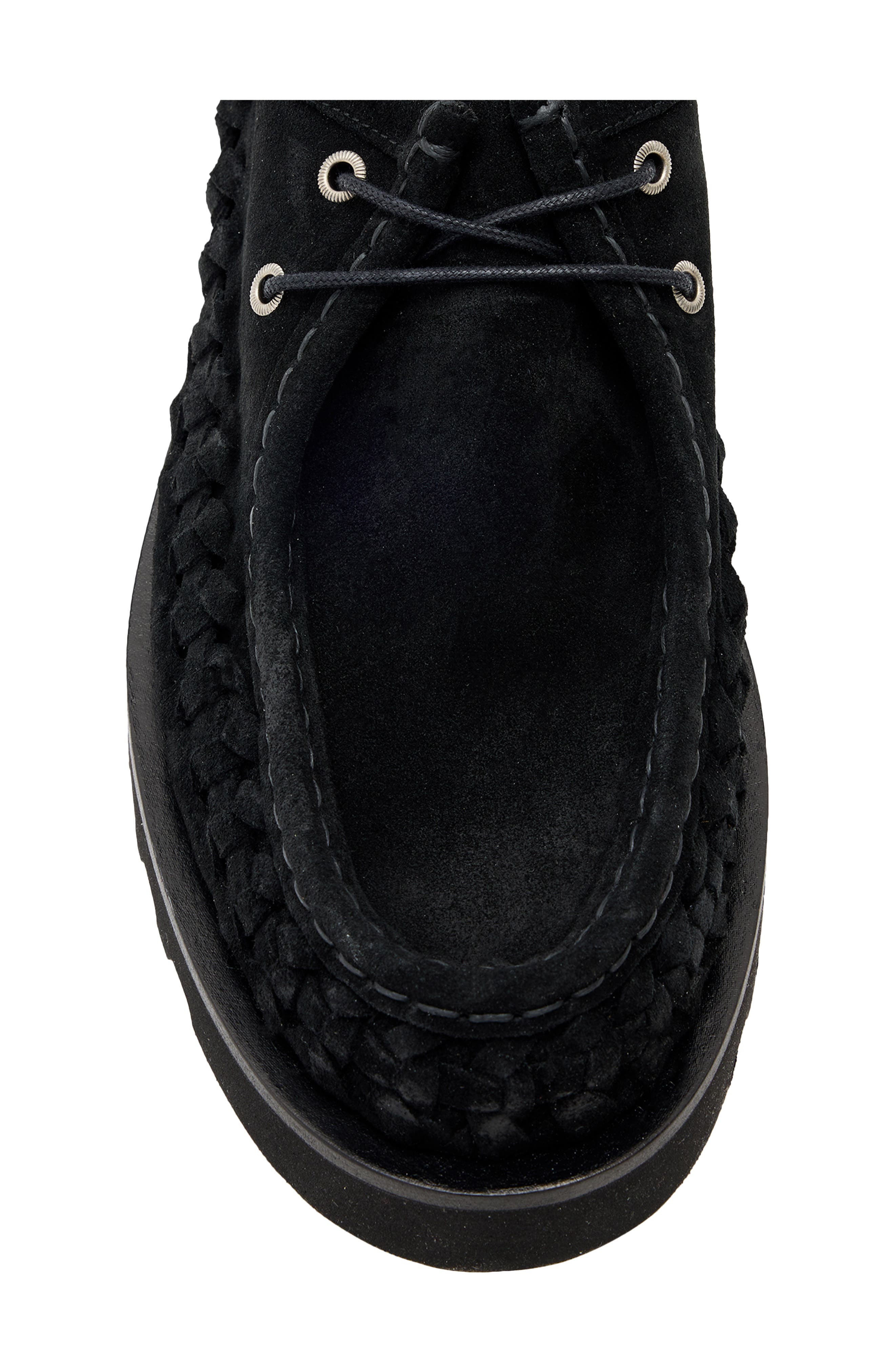 AllSaints Skiff Boat Shoe, Alternate, color, Black