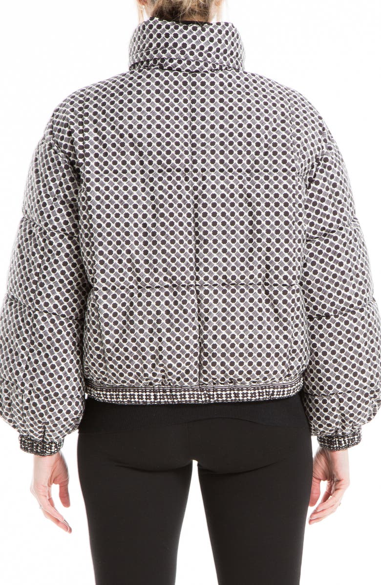MAX STUDIO Geo Print Puffer Jacket, Alternate, color, Bkcrmwdi