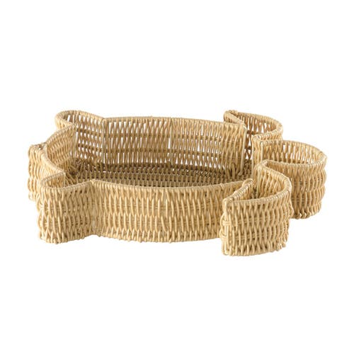 Kaplan Early Learning Company Turtle Washable Wicker Basket In Brown