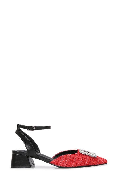 Shop Berness Ann Crystal Frame Pump In Red