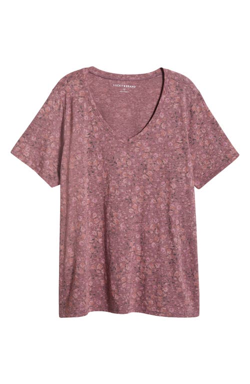 LUCKY BRAND LUCKY BRAND CLASSIC V-NECK COTTON BLEND T-SHIRT 