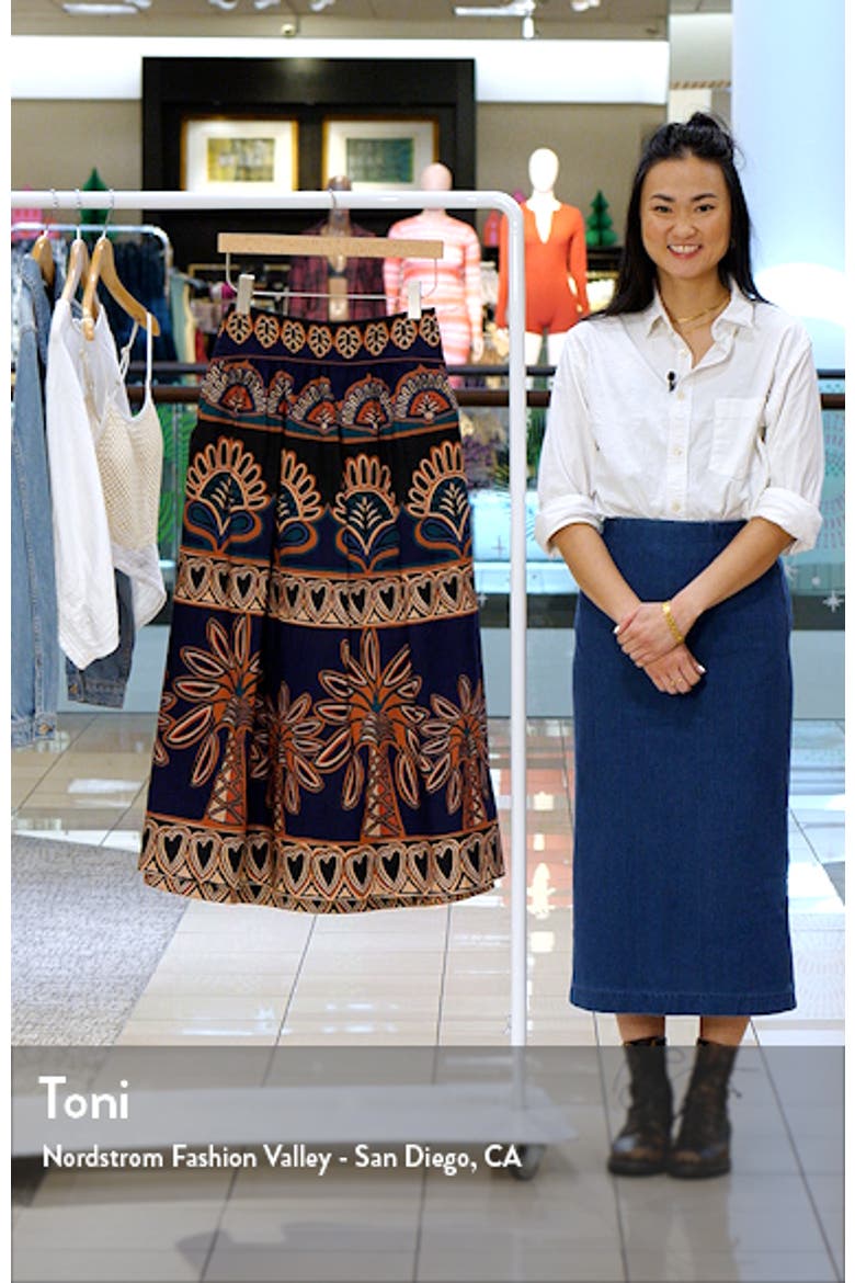 Ainika Tapestry Midi Skirt video