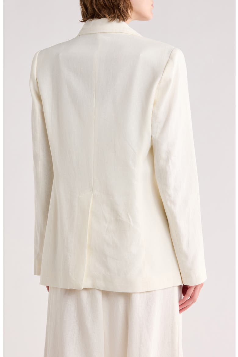 Linen Blend Blazer, Alternate, color, OFF WHITE