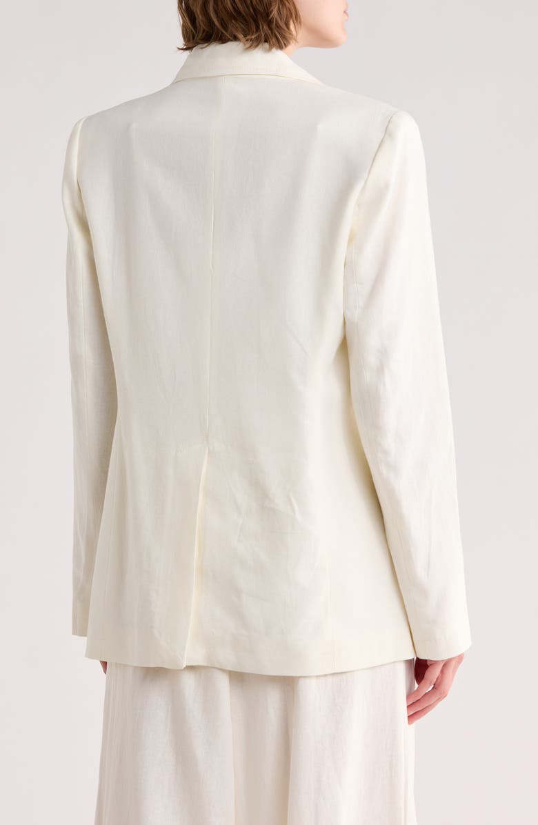 MAX STUDIO Linen Blend Blazer, Alternate, color, Off White