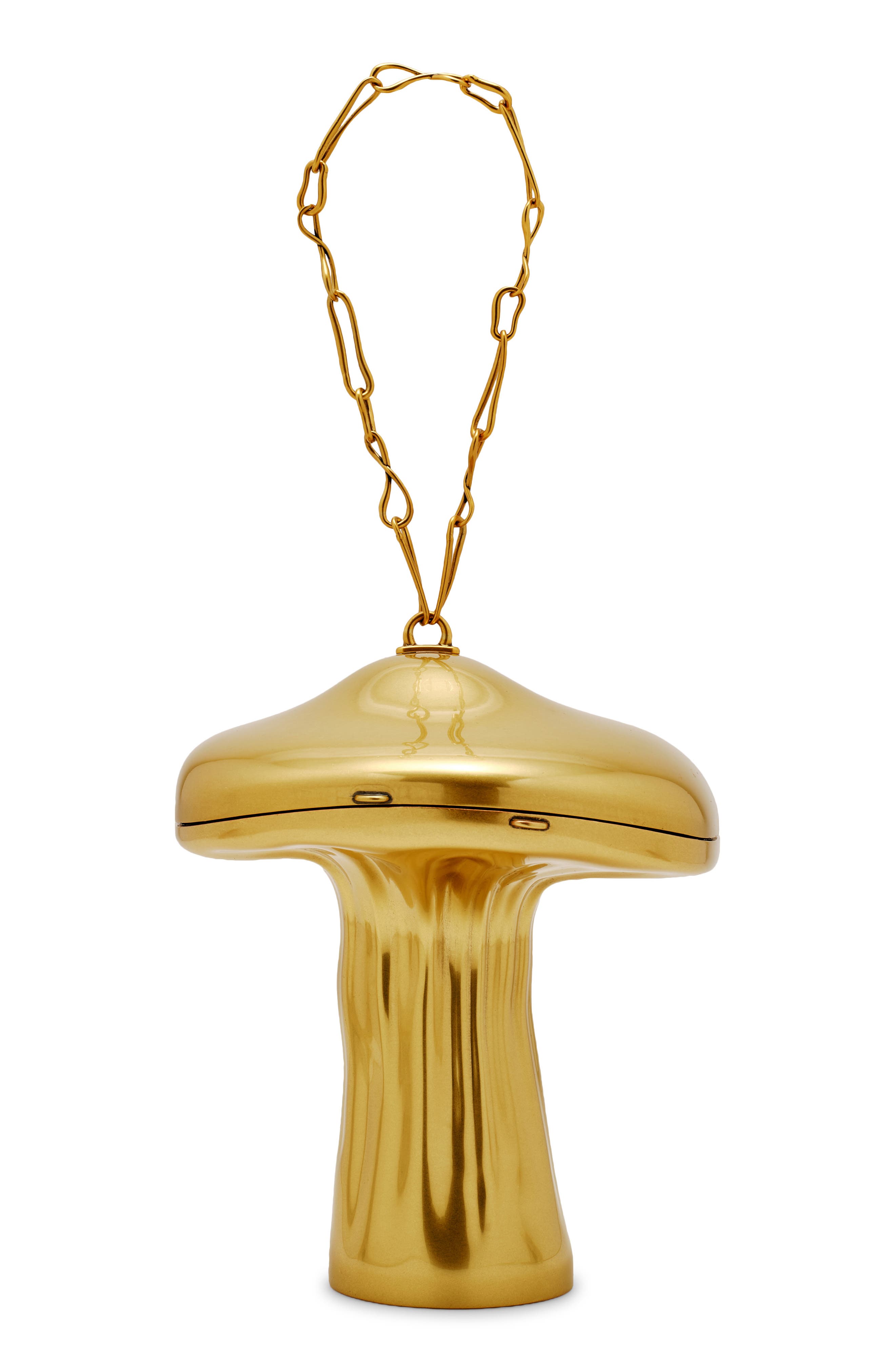 Cult Gaia Fungo Clutch, Main, color, Antique Brass