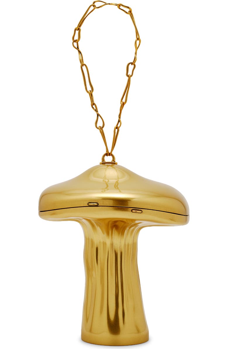 Cult Gaia Fungo Clutch, Main, color, Antique Brass