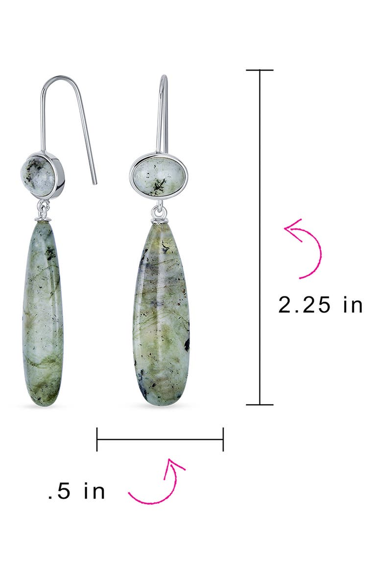 Gemstone Drop Earrings, Alternate, color, GREY