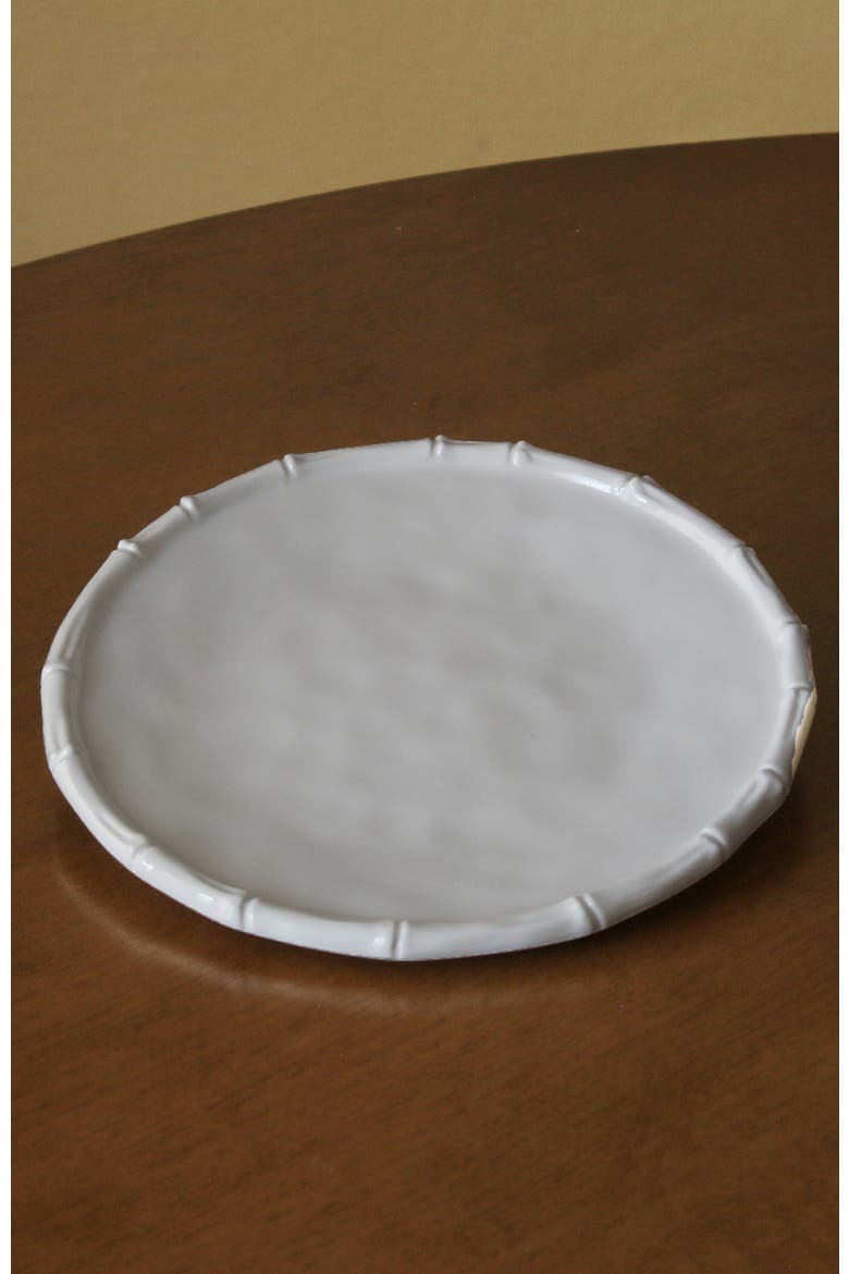 Vida Cane Salad Plates Set of 4, Alternate, color, White