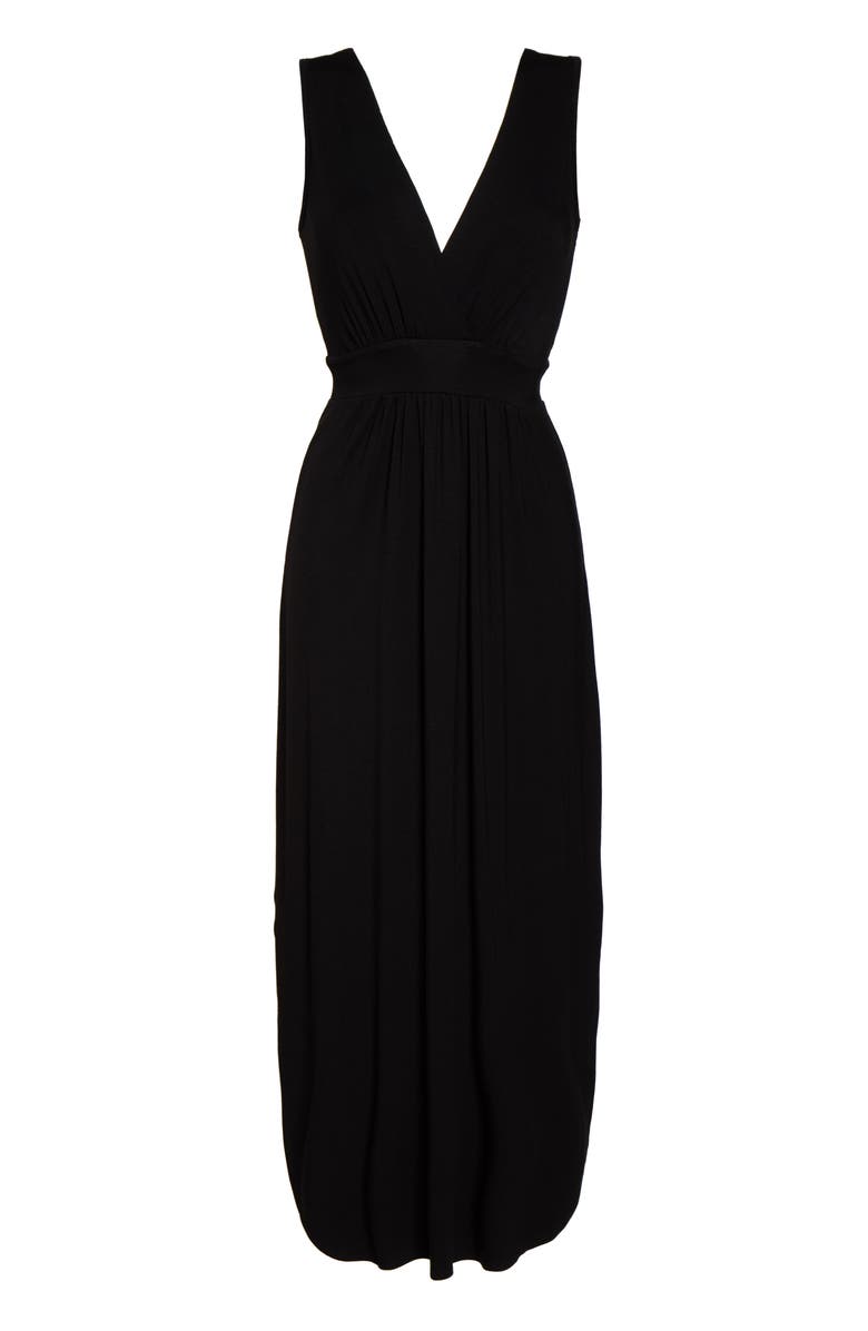 Fraiche by J V-Neck Jersey Dress, Alternate, color, 