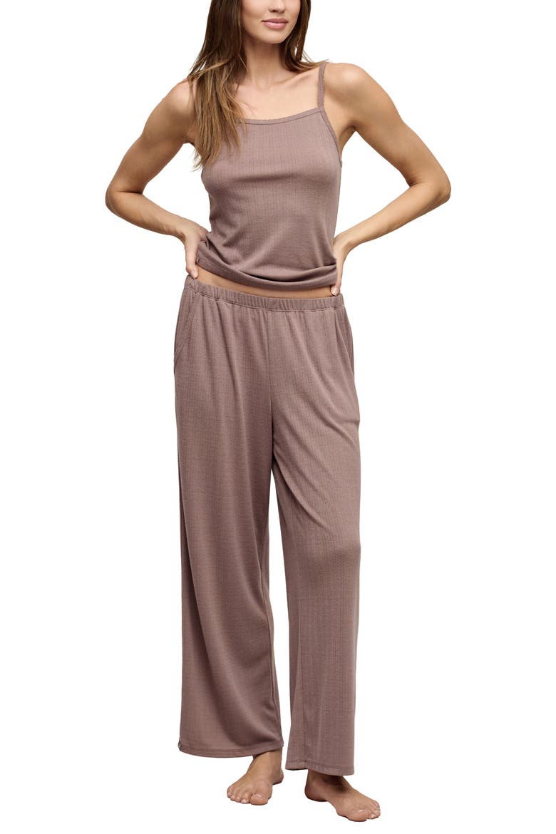 Scalloped Pointelle Tank, Alternate, color, SABLE