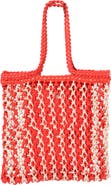 Faherty sunwashed macrame tote