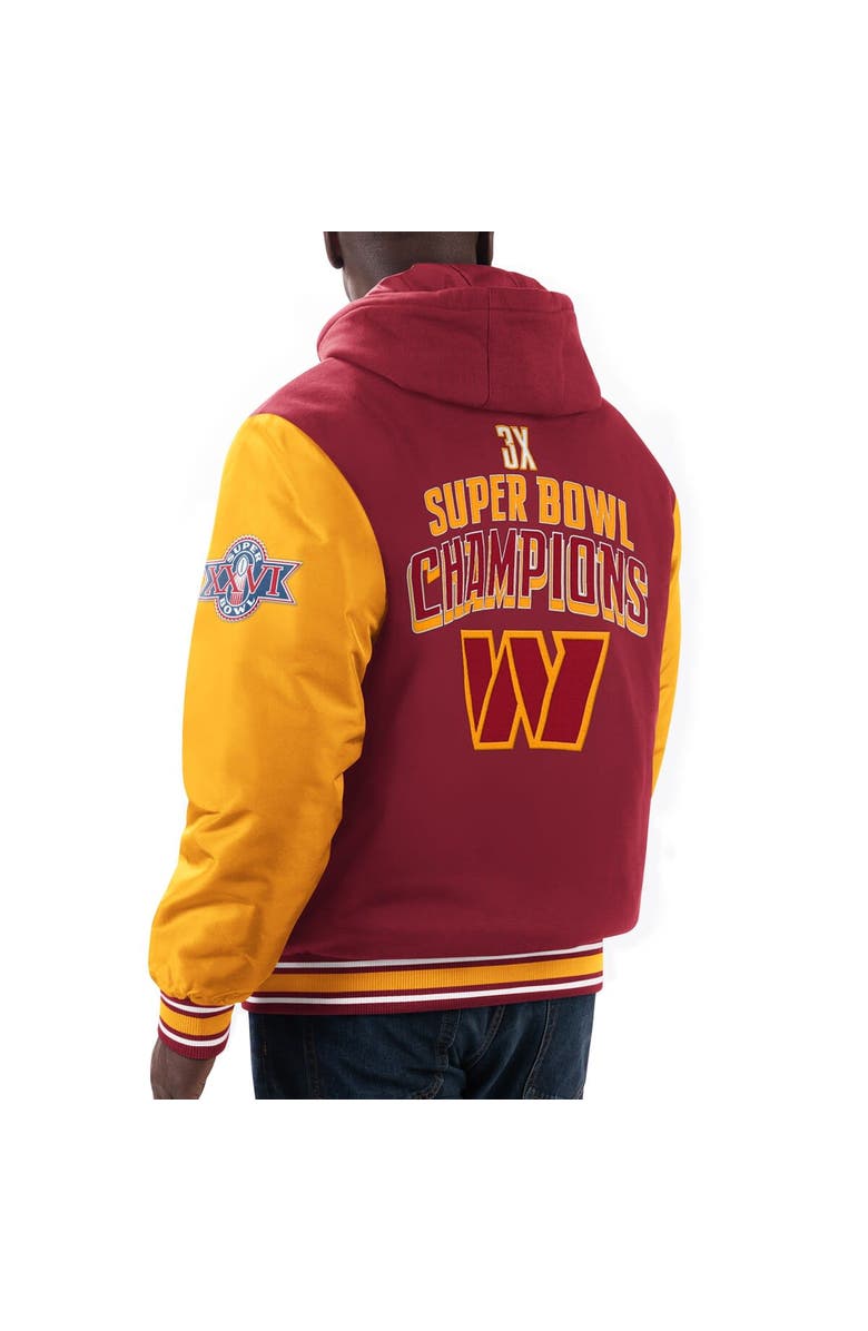 G-III SPORTS BY CARL BANKS Men's G-III Sports by Carl Banks Burgundy/Gold Washington Commanders Player Option Full-Zip Hoodie, Alternate, color, 