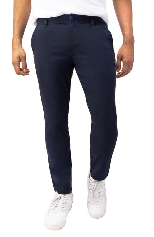 X-ray Xray Hidden Zip Pocket Twill Trousers In Navy