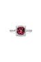  Silver Pave/ Red Garnet