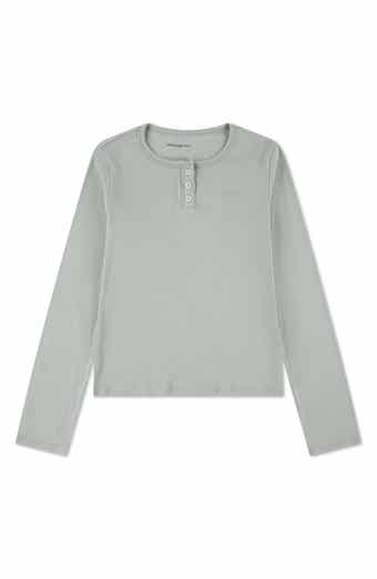 abercrombie kids Kids' Essential Long Sleeve Rib Henley