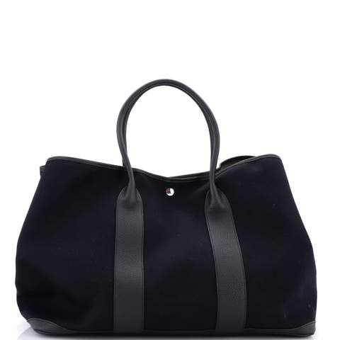 Garden Party Tote Toile and Leather 49