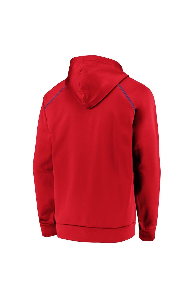 FANATICS Men's Fanatics Branded Heathered Charcoal/Red LA Clippers Game Day Ready Raglan Pullover Hoodie, Alternate, color, 