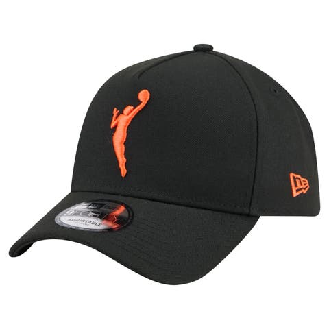Men's New Era  Black WNBA Gear Core Logo A-Frame 9FORTY Adjustable Hat