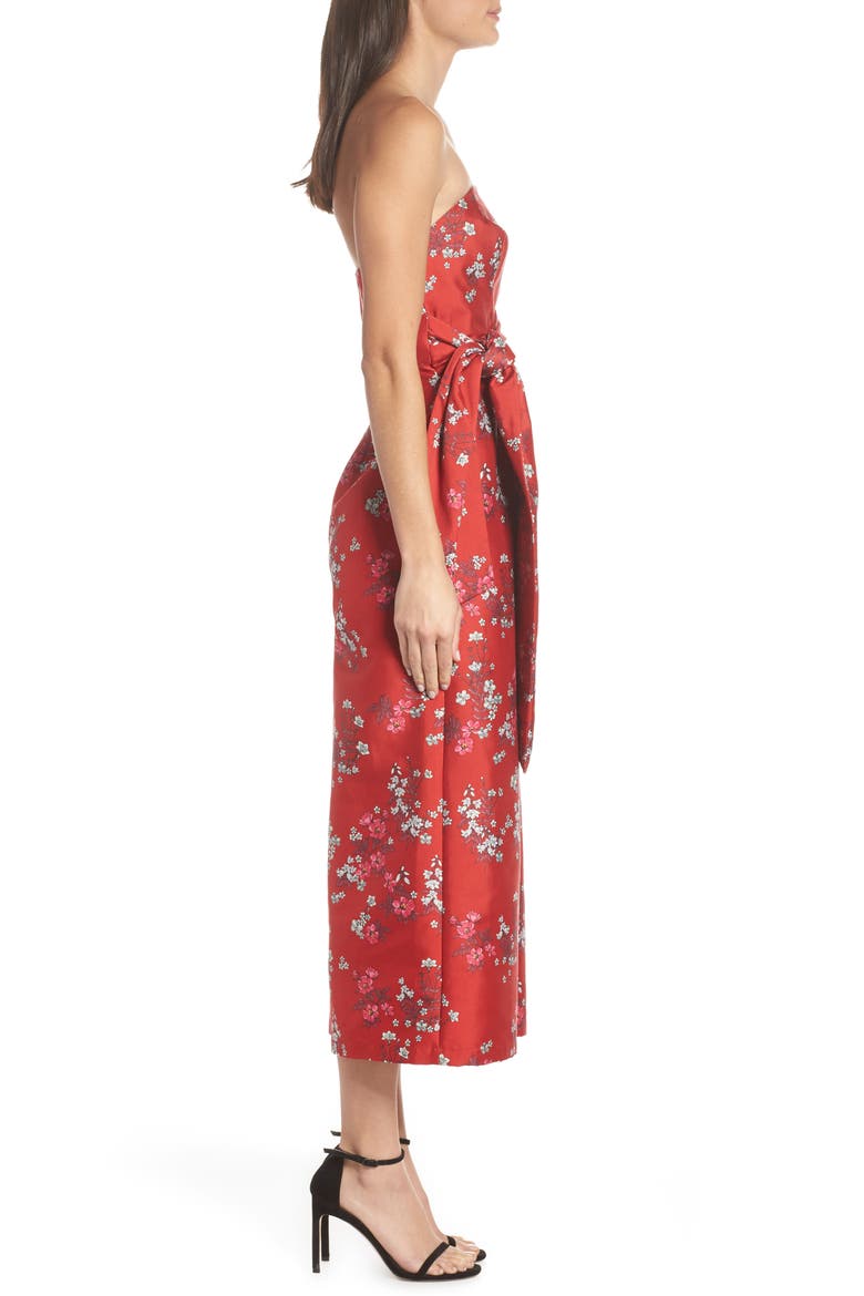 Heart & Soul Strapless Jumpsuit, Alternate, color, RED FLORAL