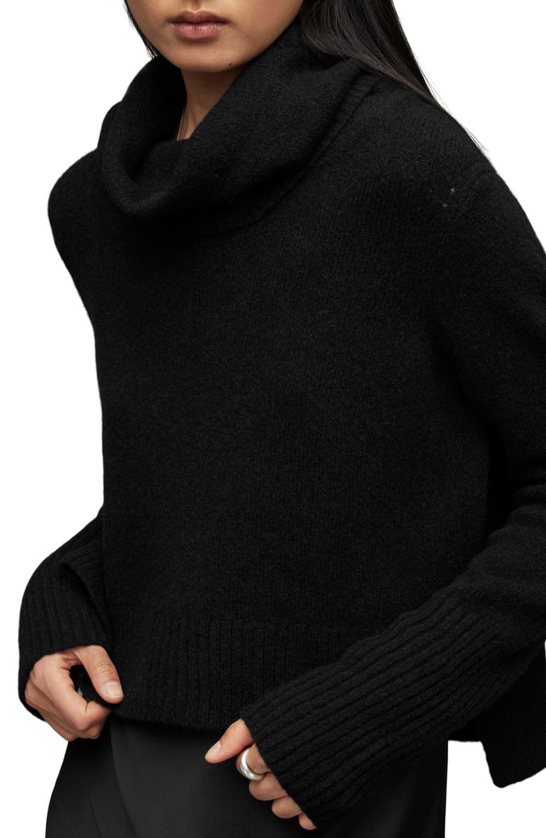 AllSaints Tierny Roll Neck Sweater & Midi Dress, Alternate, color, 