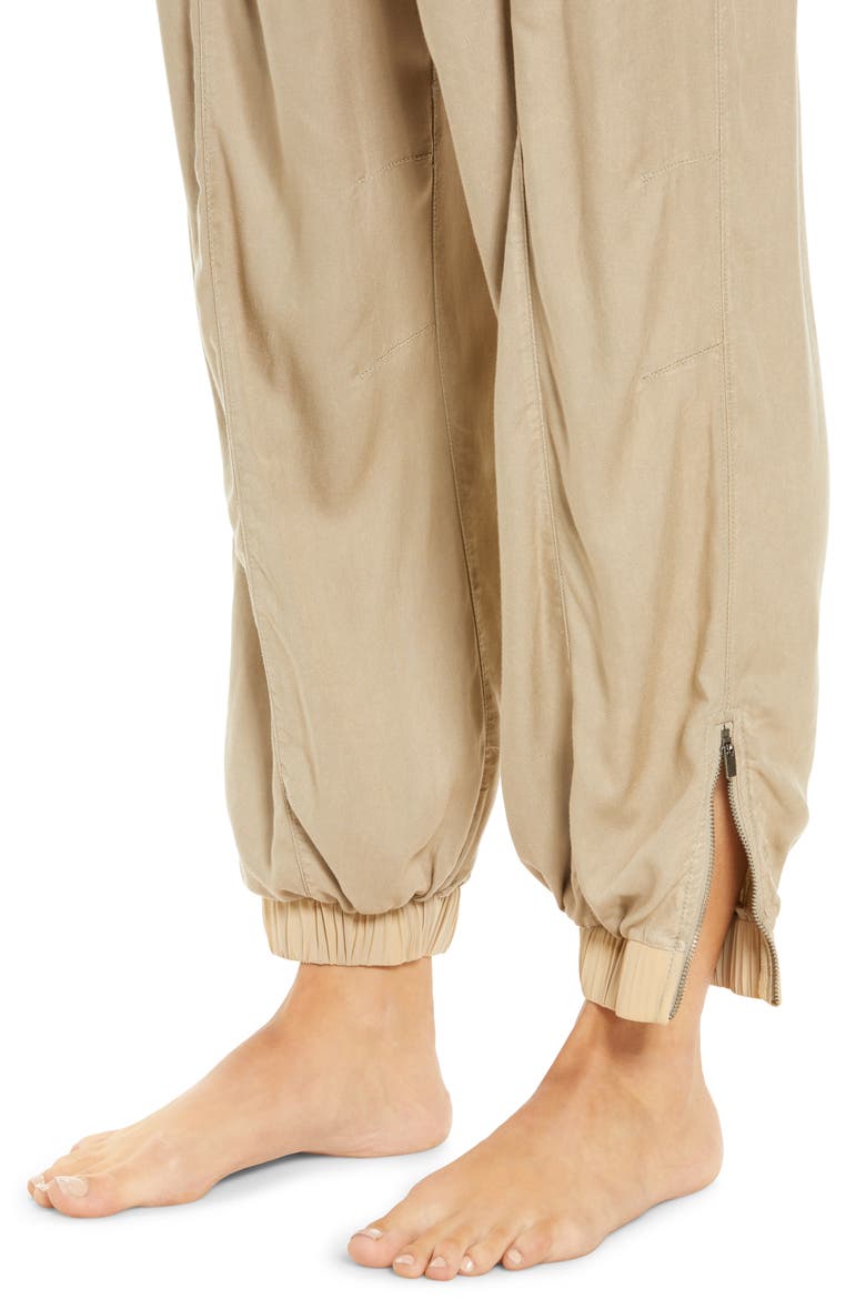 Free People FP Movement Halfzies Pants, Alternate, color, STONE