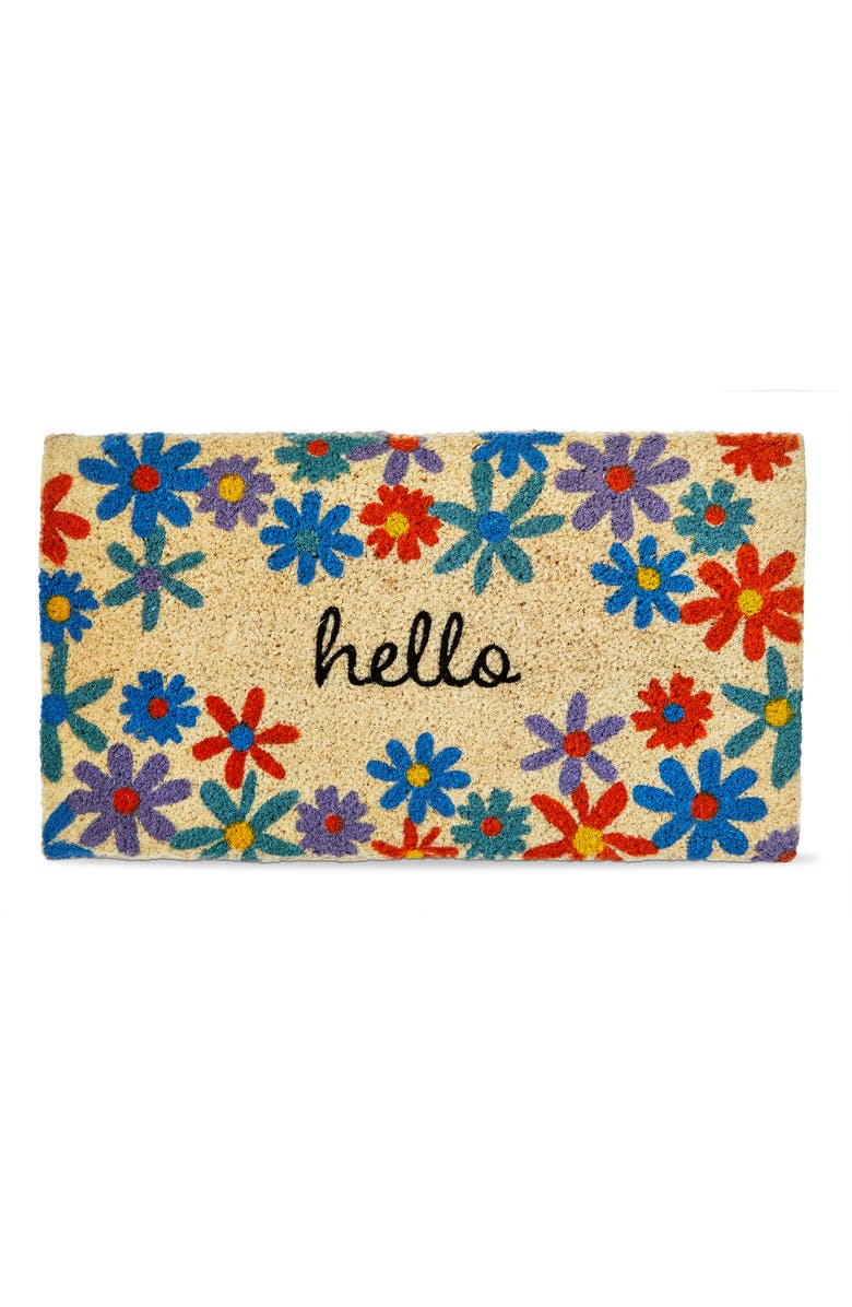 tag Hello Daisy Coir Mat Multi Coir Everyday, Main, color, Beige