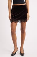 Feners Reliquia Velvet Miniskirt