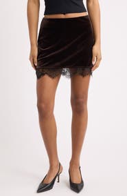 Feners Reliquia Velvet Miniskirt