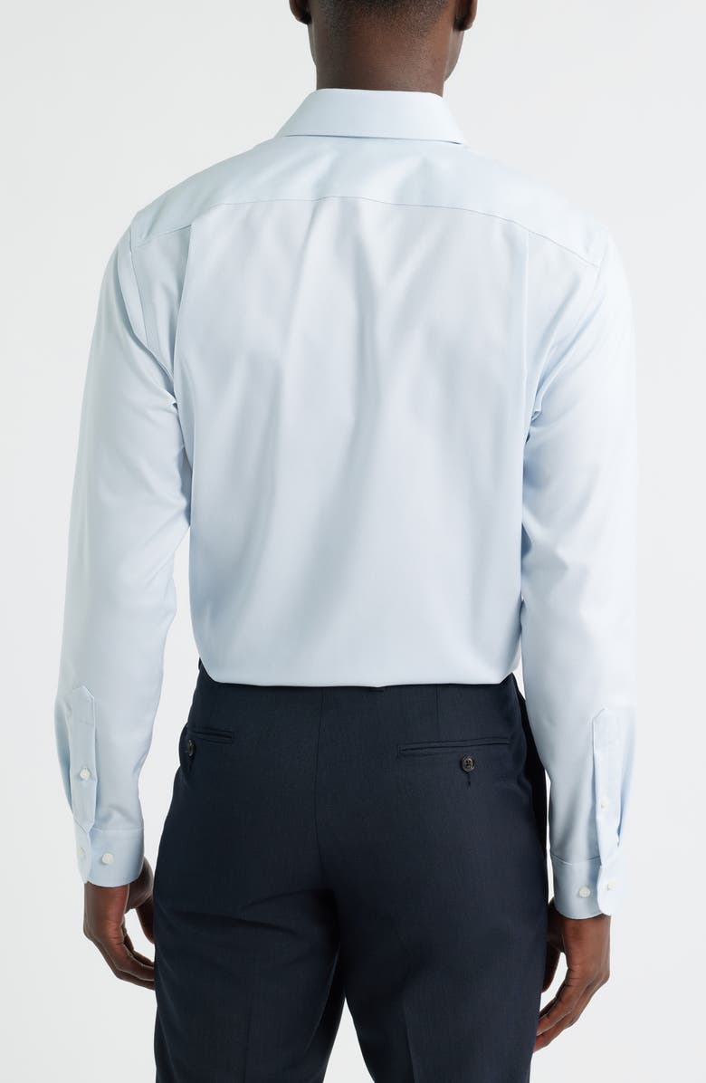 Nordstrom Trim Fit Premium Non-Iron Dress Shirt, Alternate, color, Blue Lavina Pattern