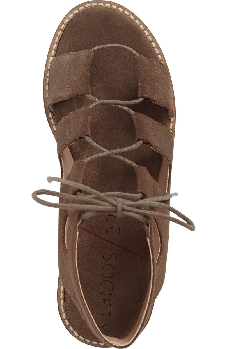 Sole Society 'Cady' Lace-Up Flat Sandal, Alternate, color,