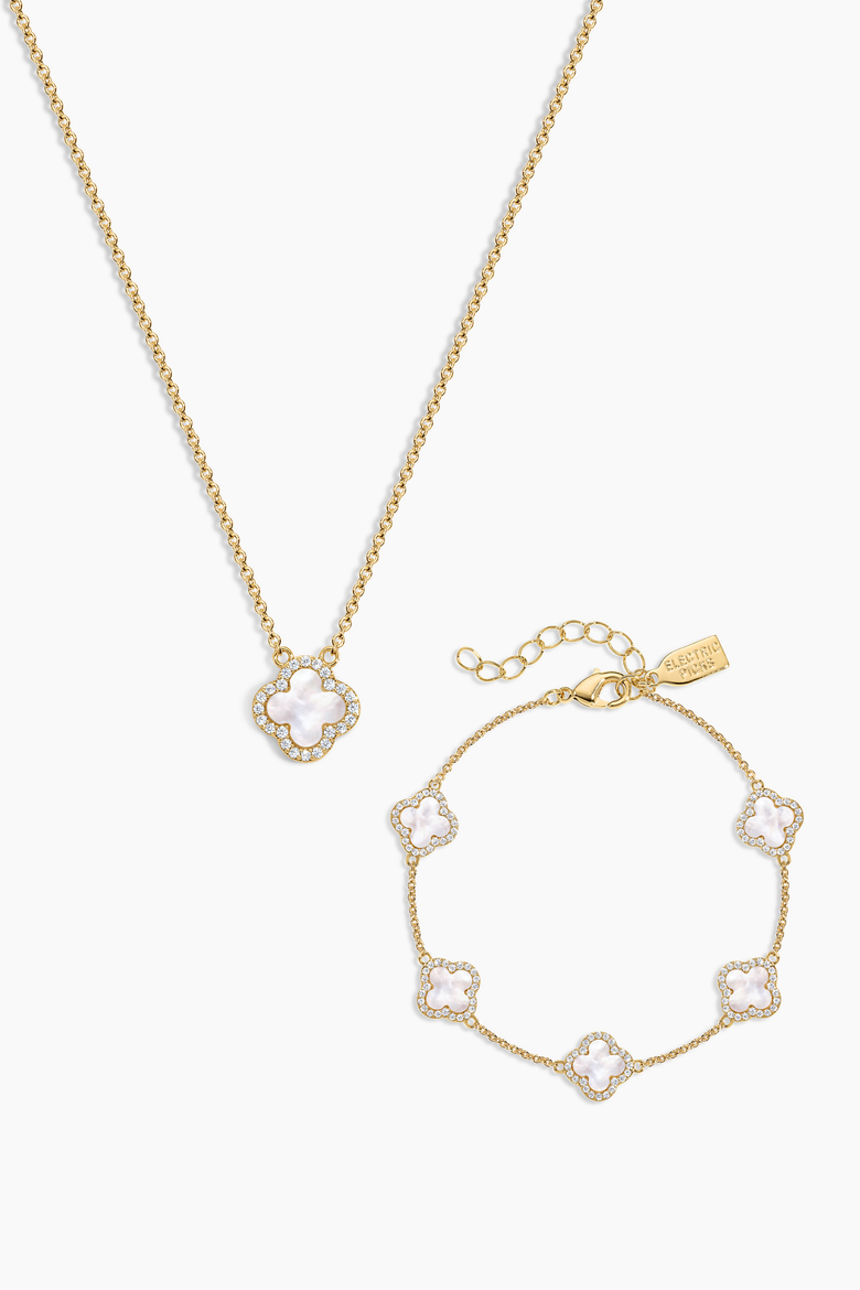 Mini White Icon Clover Set of 2, Main, color, White