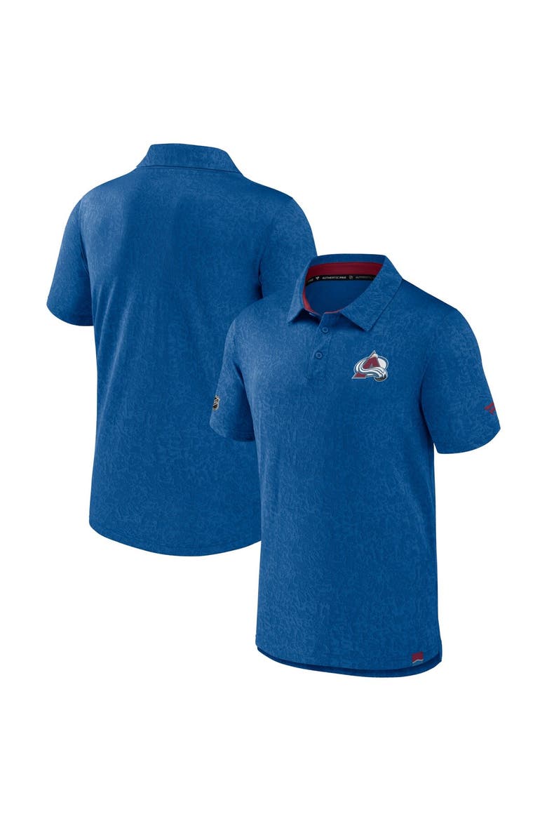 Men's Fanatics Branded  Blue Colorado Avalanche Authentic Pro Jacquard Polo, Main, color, Blue