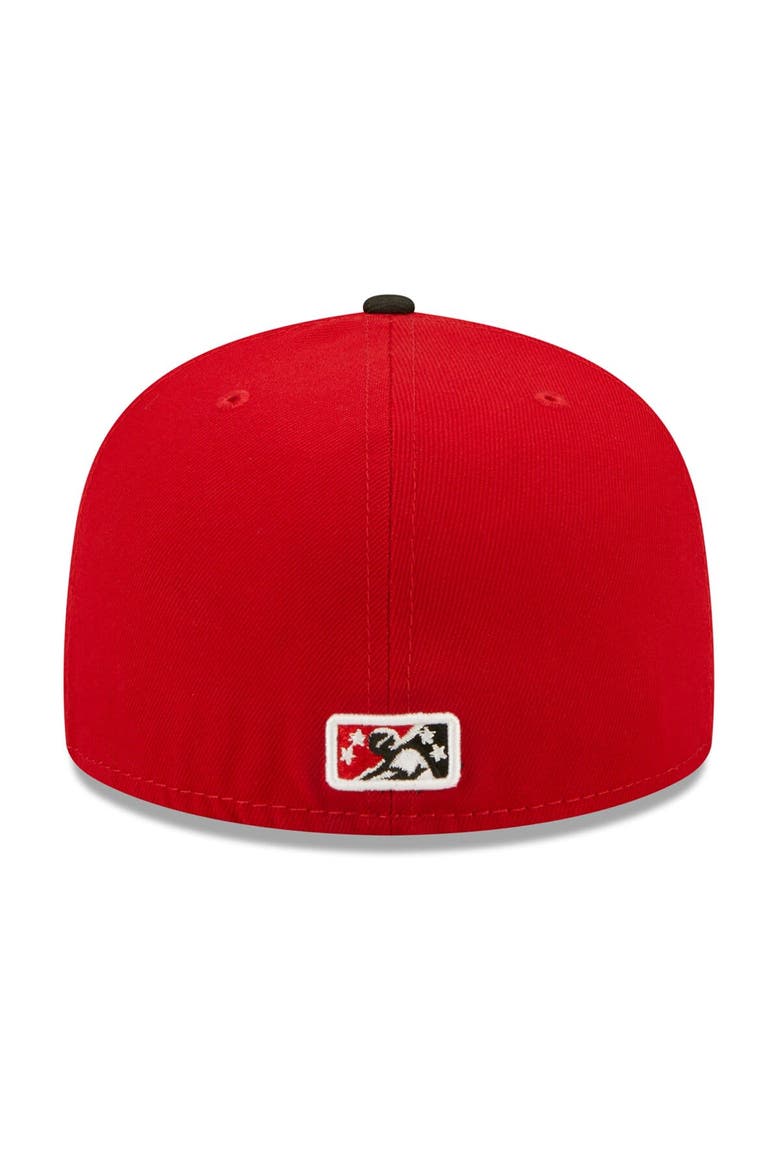 Men's New Era Red Richmond Flying Squirrels Theme Night 59FIFTY Fitted Hat, Alternate, color, Red