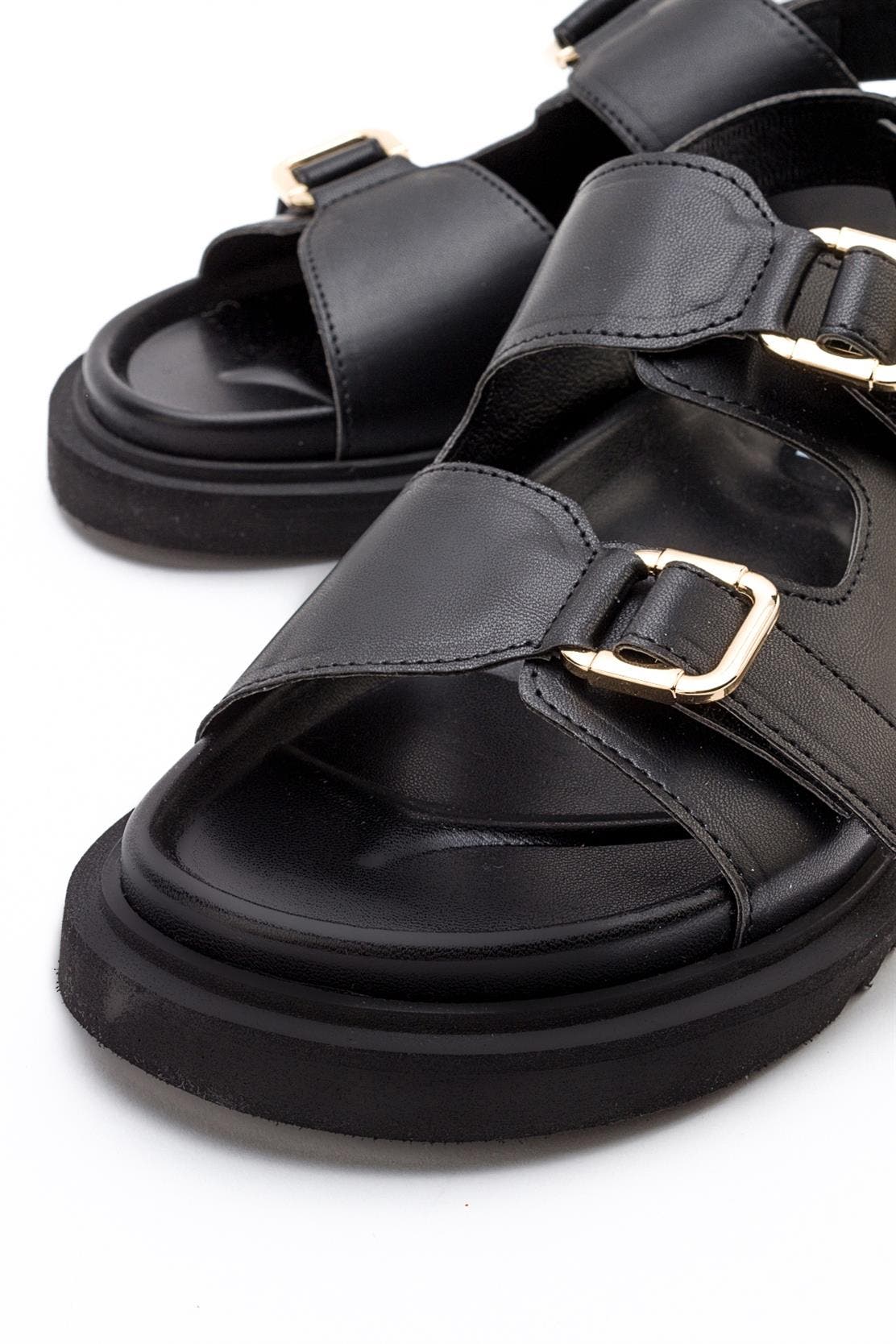 Prologue Shoes Hermosa Double Strap Sandal, Alternate, color, Black